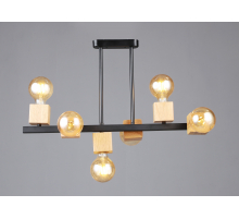 6428/6 BK+WOOD (1) Люстра (RL)