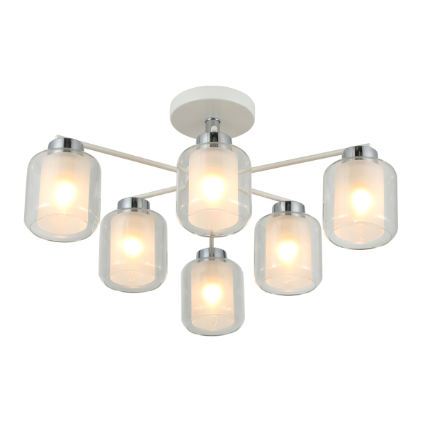 07625/6 WHITE+CHROME (1) Люстра RL