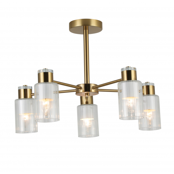 74589/5 ANTIQUE BRASS+WHITE (1) Люстра (RL) 74589/5 ANTIQUE BRASS+WHITE (1) Люстра (RL)