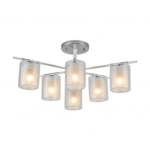 07389/6 CHROME+WHITE (1) Люстра (RL)