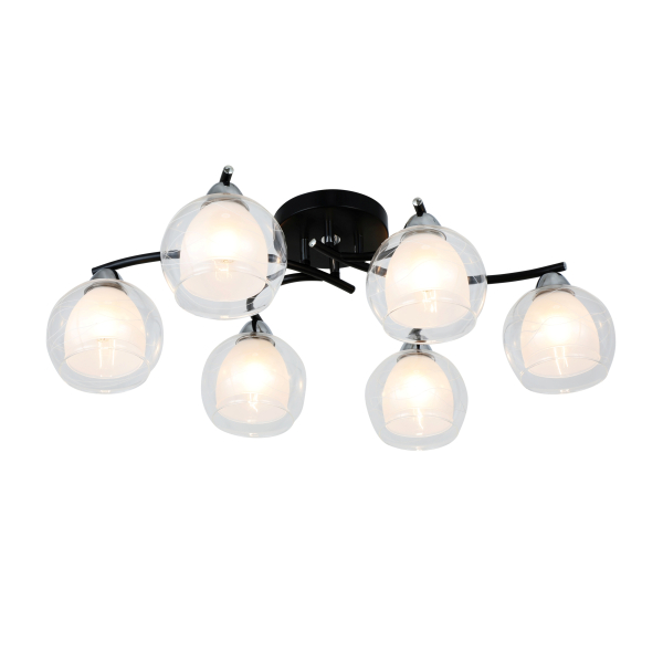 74844/6 BLACK+CHROME (1) Люстра RL