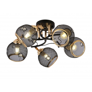 06444/5 BLACK+GOLD (1) Люстра (RL)