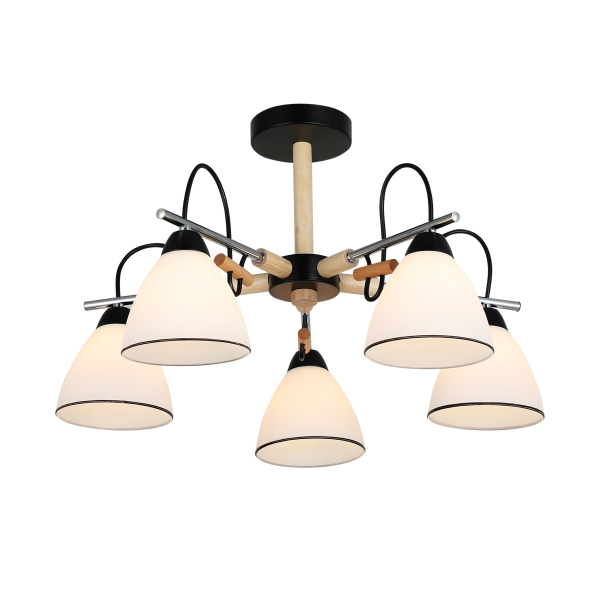 26011/5 CHROME+BLACK (1) Люстра RL