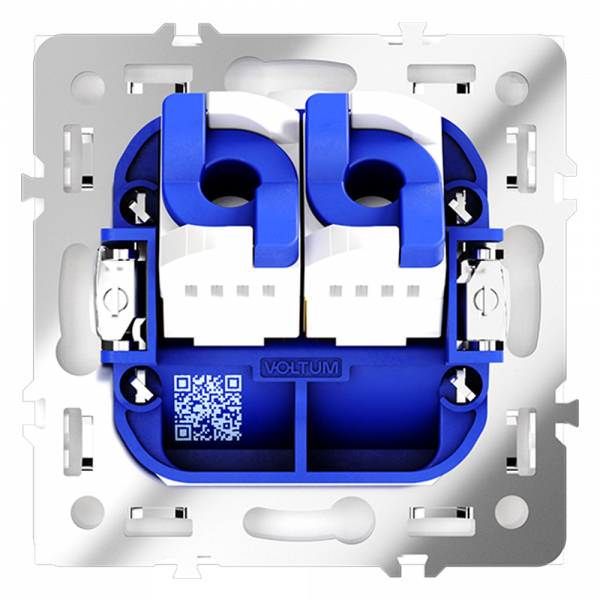Розетка компьютерная встраиваемая VOLTUM S70 двойная RJ45+RJ45 кат.6, (кашемир) Розетка компьютерная встраиваемая VOLTUM S70 двойная RJ45+RJ45 кат.6, (кашемир)