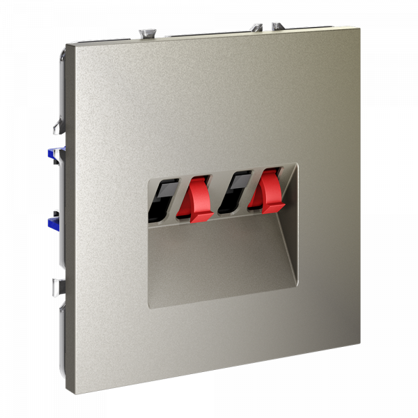 Розетка акустическая встраиваемая VOLTUM S70 4-местная, (шелк) Розетка акустическая встраиваемая VOLTUM S70 4-местная, (шелк)