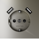 Розетка встраиваемая VOLTUM S70 с заземлением и защитными шторками, 16А, с USB, A+A, (шелк)