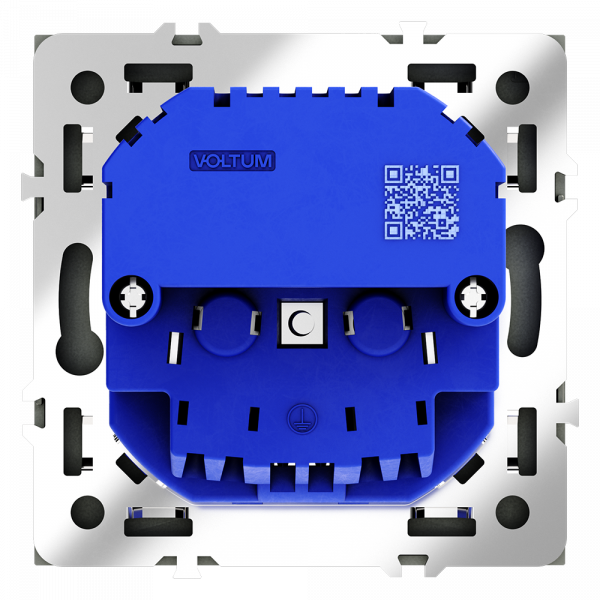 Розетка встраиваемая VOLTUM S70 с заземлением и защитными шторками, 16А, с USB, A+С, (черный матовый Розетка встраиваемая VOLTUM S70 с заземлением и защитными шторками, 16А, с USB, A+С, (черный матовый