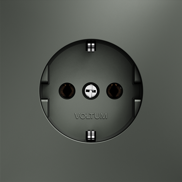 Розетка встраиваемая VOLTUM S70 с заземлением 16А, (титан) Розетка встраиваемая VOLTUM S70 с заземлением 16А, (титан)